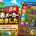 【城ドラ】ティア表メーカー、はじめました（β版）